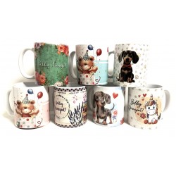Mug Trendy Happy Namesday - mixed decoration 6 types