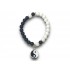 Bracelet made of Heng-shan lava stone with Ying-Yang charm