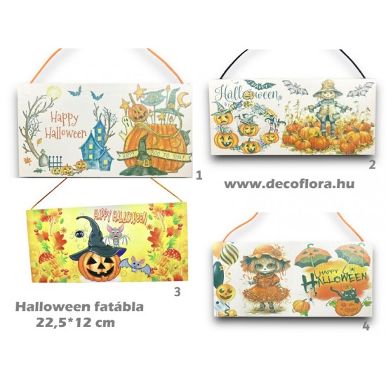 Halloween decorated wooden sign 22.5*12 cm Halloween decorated wooden sign 22.5*12 cm