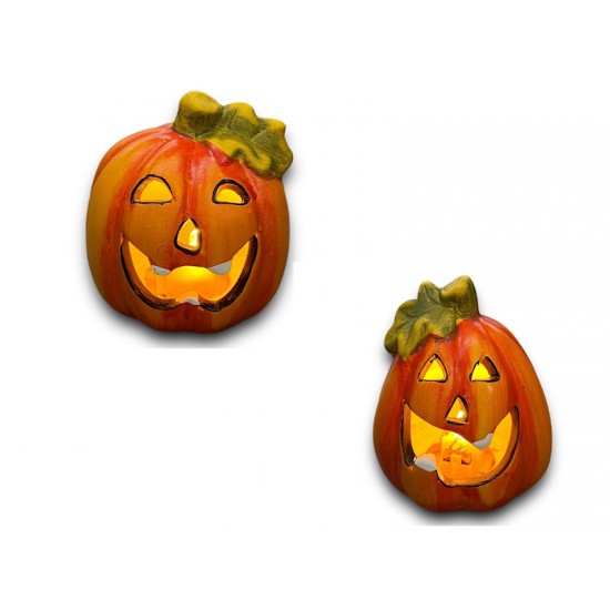 Halloween ceramic pumpkin  2 types + led