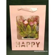 Rózsabokor ablakos dísztasakban 23*18 cm Rózsabokor ablakos dísztasakban 23*18 cm