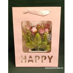 Rózsabokor ablakos dísztasakban 23*18 cm Rózsabokor ablakos dísztasakban 23*18 cm
