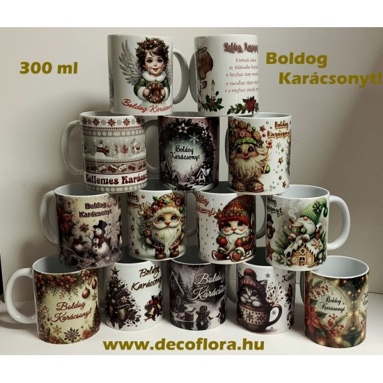 Bögre Trendy Boldog Karácsonyt - vegyes dekoráció - többféle vegyes dekor Bögre Trendy Boldog Karácsonyt - vegyes dekoráció - többféle vegyes dekor