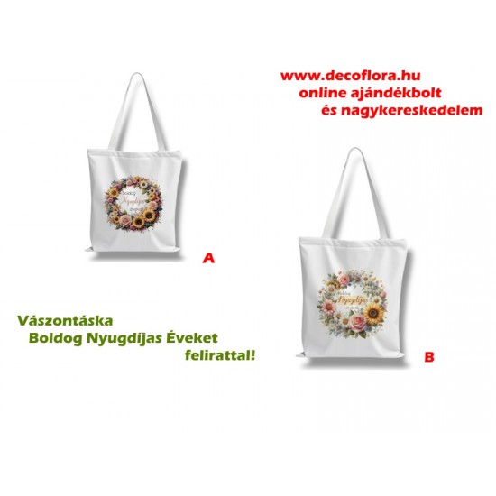 Vászontáska Boldog Nyugdíjas Éveket