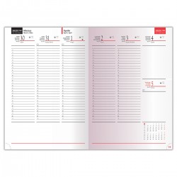 Amigo, B5 heti beosztású határidőnapló, Bordó Amigo, B5 heti beosztású határidőnapló, Bordó