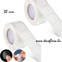 Etikett, 30 mm kör, 1000 etikett/tekercs, víztiszta Etikett, 30 mm kör, 1000 etikett/tekercs, víztiszta