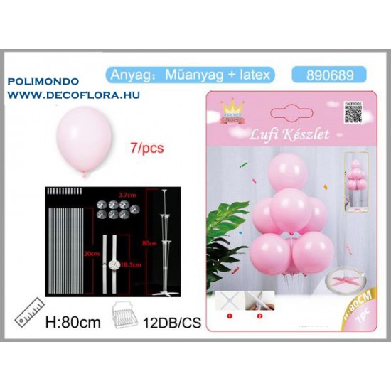 Balloons on a stand 80 cm 7 pcs