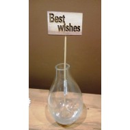 Wooden pick "Best Wishes"