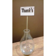 Dekor leszúrható fa pick táblával "Thank's!" Dekor leszúrható fa pick táblával "Thank's!"