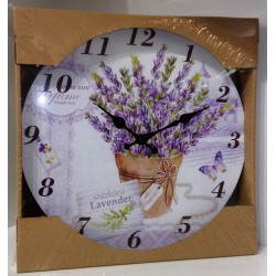 Ceas perete Lavanda in ghiveci 28 cm