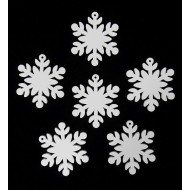 Wooden deco Snowflakes set of 6 pcs  Wooden deco Snowflakes set of 6 pcs