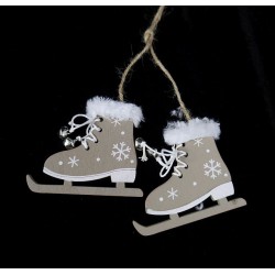 Wooden xmas decoration Skates