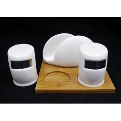 Asztali fűszertartó szett szalvétatartóval