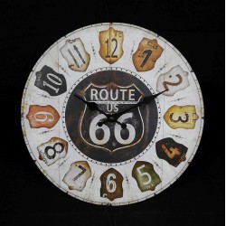 Wooden wall clock Route 66 Wooden wall clock Route 66