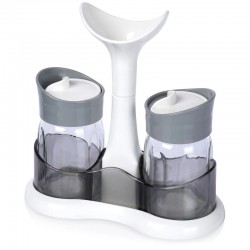 Salt and Pepper Shakers with Stand 3 pcs Salt and Pepper Shakers with Stand 3 pcs