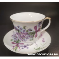 Porcelán kávéscsésze+alj  Beautiful Lavender díszdobozban Porcelán kávéscsésze+alj  Beautiful Lavender díszdobozban