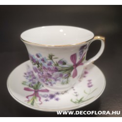 Coffee cup + saucer  Beautiful Lavender in  gift box Coffee cup + saucer  Beautiful Lavender in  gift box