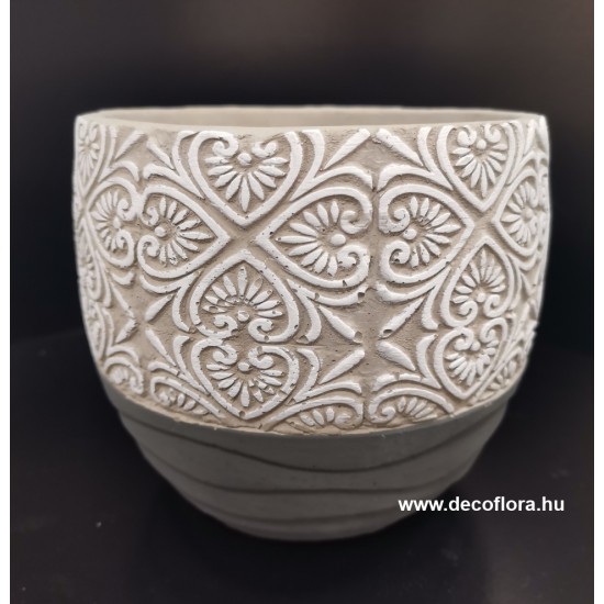 Kőkaspó Liszabon szürke aljjal 13*14 cm Kőkaspó Liszabon szürke aljjal 13*14 cm