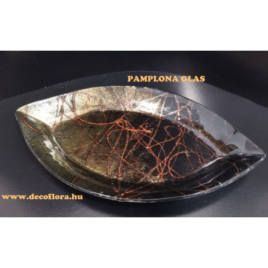 Festett üvegtál Pamplona 33*19 cm Festett üvegtál Pamplona 33*19 cm