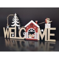 Karácsonyi ajtódísz Welcome 30*25 cm Karácsonyi ajtódísz Welcome 30*25 cm