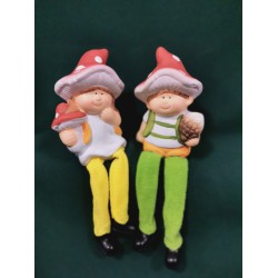 Figuri ceramica cu sapca ciuperca 9 cm