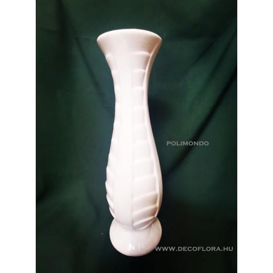White ceramic vase Corn 40 cm