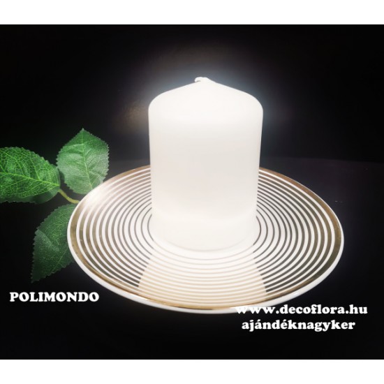 Candleholder ceramic Goldenlines 15 cm