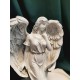 Stone angel with candlestick base 28 cm