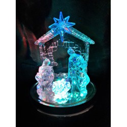 Betlehem cu lumina led 14*16 cm