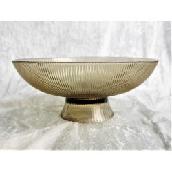 Glass bowl with base 25 cm
