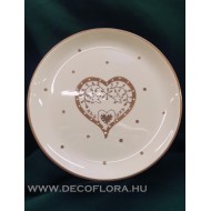 Kerámia dekor lapostányér Wadnaha (szív) 19 cm Kerámia dekor lapostányér Wadnaha (szív) 19 cm