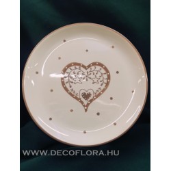 Ceramic decor plate Wadnaha (szív) 19 cm