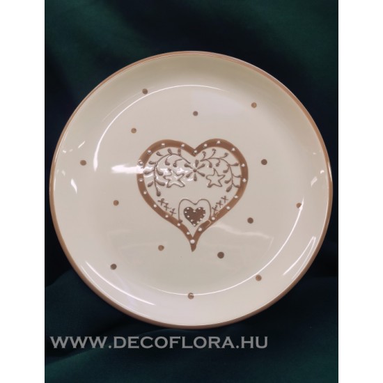 Ceramic decor plate Wadnaha (szív) 19 cm