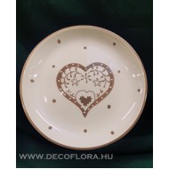 Kerámia dekor lapostányér Wadnaha (szív) 28 cm Kerámia dekor lapostányér Wadnaha (szív) 28 cm