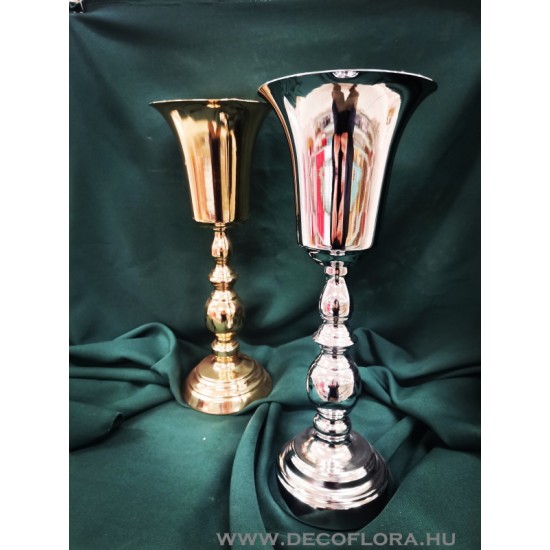Metal cup 38 cm gold/silver