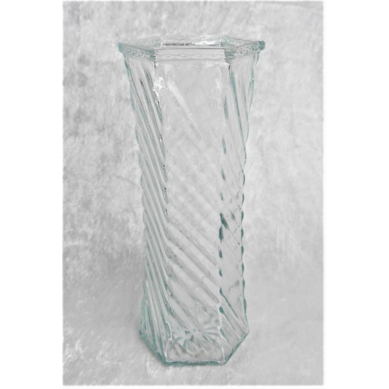 Glass vase HEXA 25cm