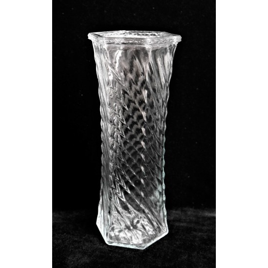 Üveg váza HEXA 25cm