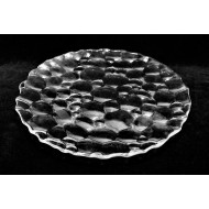 Glass serving plate BUBBLE 31cm