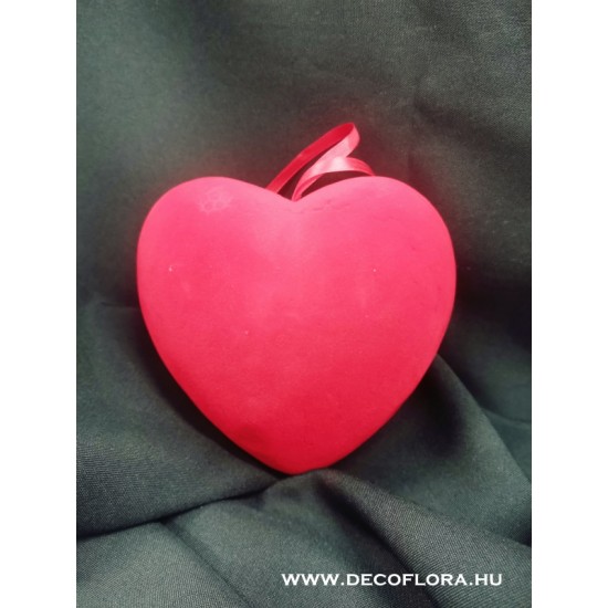Heart with hanger, velvet 15*15 cm