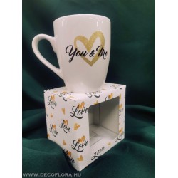 Porcelain mug Goldie "Love" in gift box 300 ml