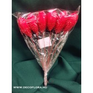Pick szív bársonyos tüllel 6 cm 6 db/szett Pick szív bársonyos tüllel 6 cm 6 db/szett