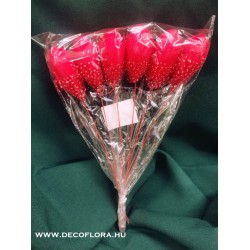 Pick szív bársonyos tüllel 6 cm 6 db/szett Pick szív bársonyos tüllel 6 cm 6 db/szett