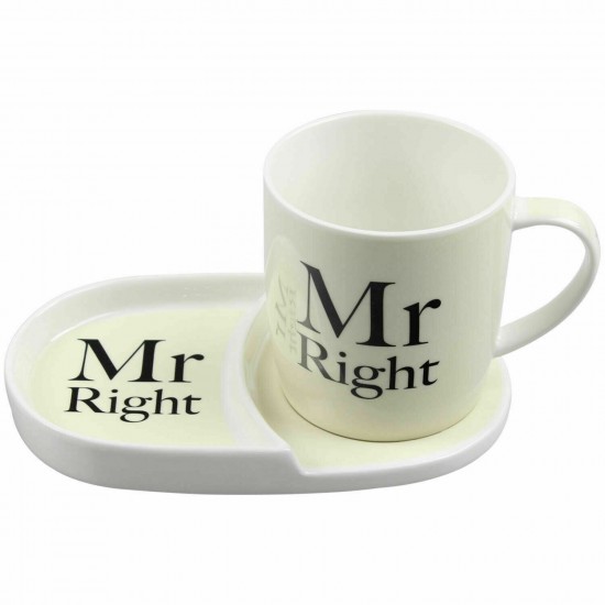 Set de ceai din porțelan Mr. Right