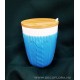 Mug Blue Sweater with ceramic spoon and bamboo lid 300 ml