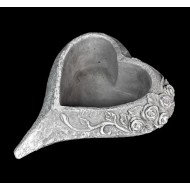 Kőszív kaspó rózsaindával 22*20*7 cm