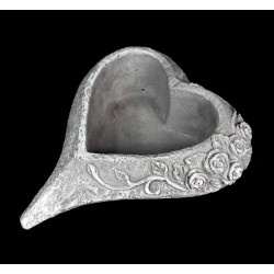 Kőszív kaspó rózsaindával 22*20*7 cm