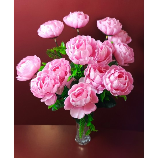 NO KWO1763 Decorative flower bouquet mini rose head 34cm/3 types