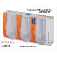 Set pahare bauturi racoritoare*3 Pasabahce Allegra 470 ml Set pahare bauturi racoritoare*3 Pasabahce Allegra 470 ml