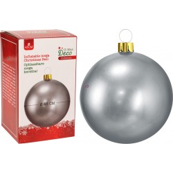45 cm Inflatable giant Christmas tree decoration ball silver, ideal for giant trees 45 cm Inflatable giant Christmas tree decoration ball silver, ideal for giant trees