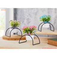 Decor floral „Suport coș metalic colorat” 4 tipuri